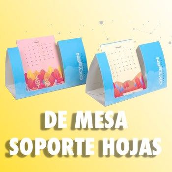 CALENDARIO DE MESA CON SOPORTE HOJAS