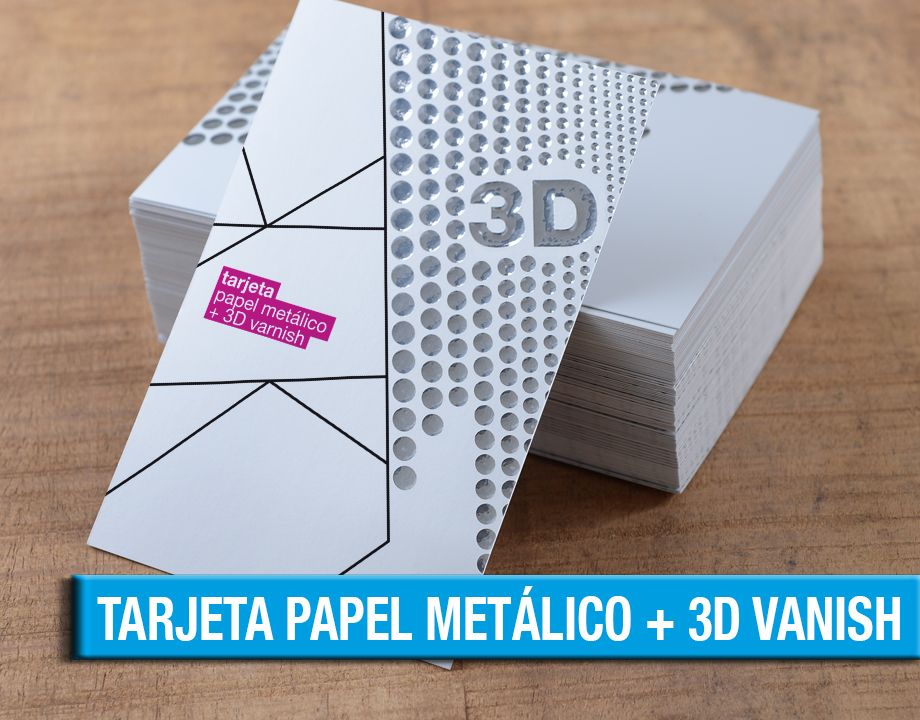 Tarjetas de visita papel metalizado