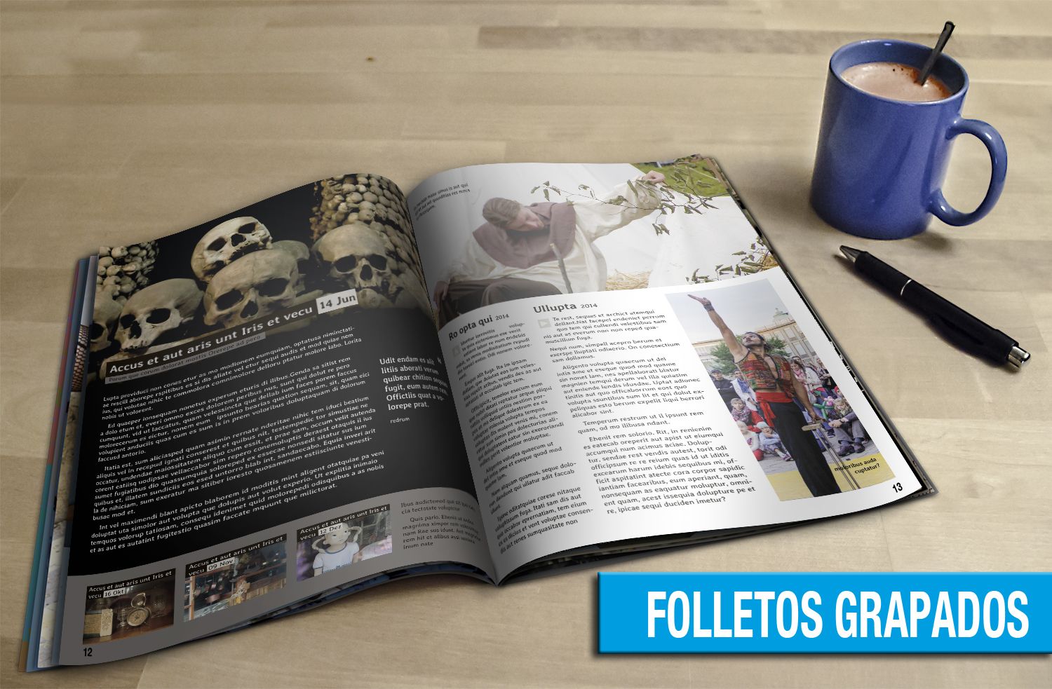 folletos grapados