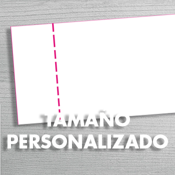 entradas tamaño personalizado