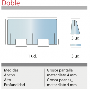 MAMPARA SEGURIDAD DOBLE