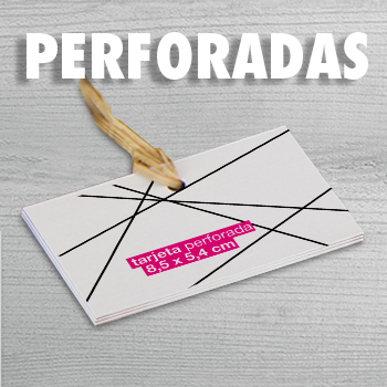 tarjetas de visita Perforadas