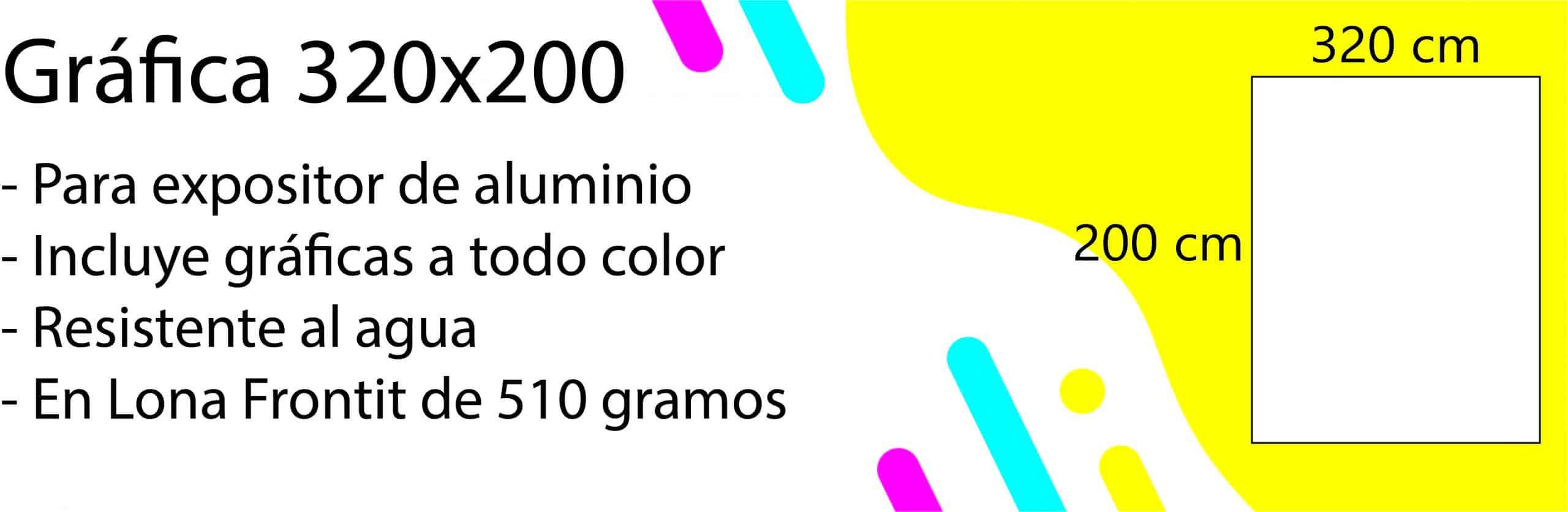 Recambio gráfica para roll up 320x200