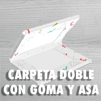 CARPETA DOBLE CON GOMA Y ASA