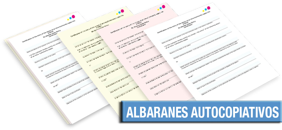 Albaranes autocopiativos