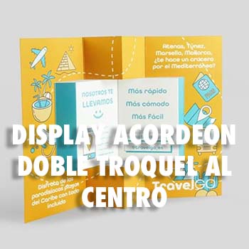 DISPLAY ACORDEÓN DOBLE TROQUEL AL CENTRO