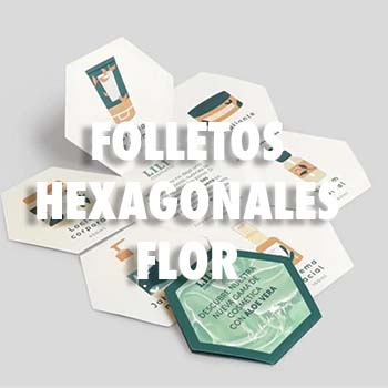 FOLLETOS HEXAGONALES FLOR