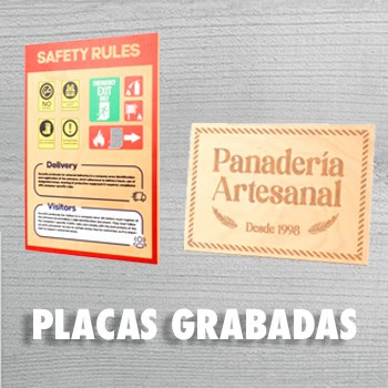 placa grabada de madera