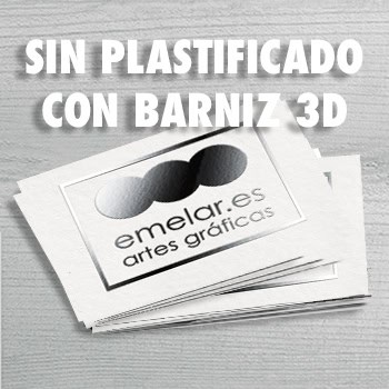 Tarjetas Sin Plastificar Con Barniz UV 3D