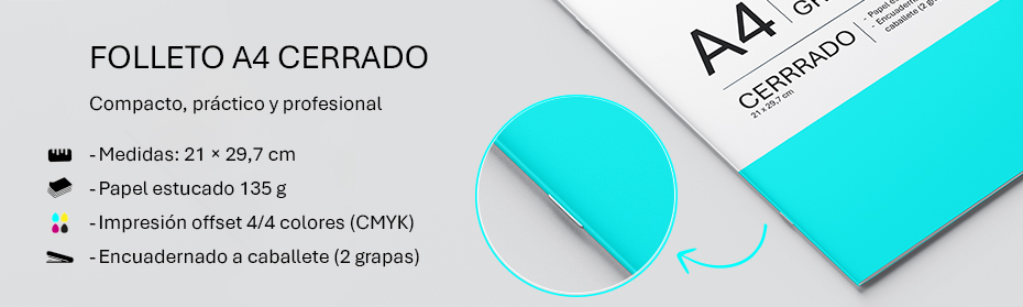 Folletos grapados A4