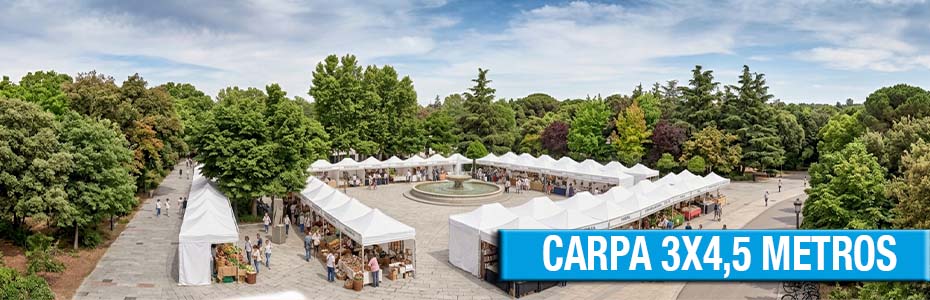 Carpa personalizada 3x4,5 m, para ferias y eventos.