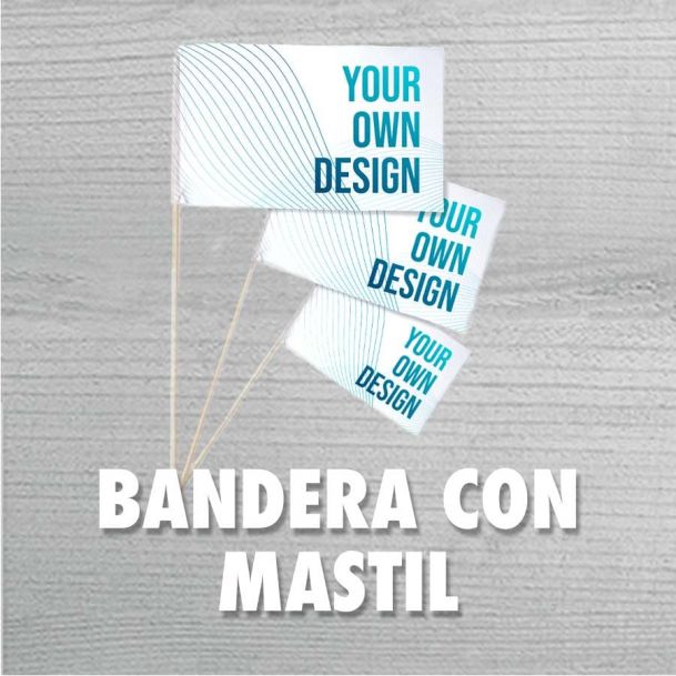 BANDERA CON MÁSTIL
