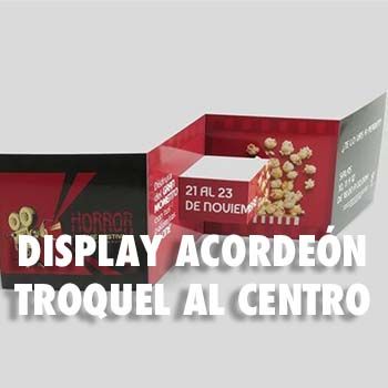DISPLAY ACORDEÓN TROQUEL AL CENTRO