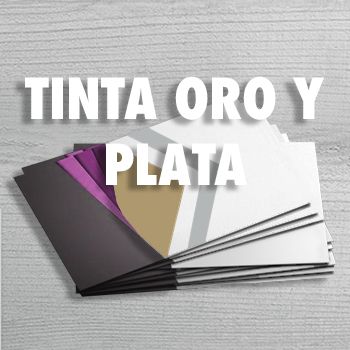 Tarjetas Tinta Oro Plata